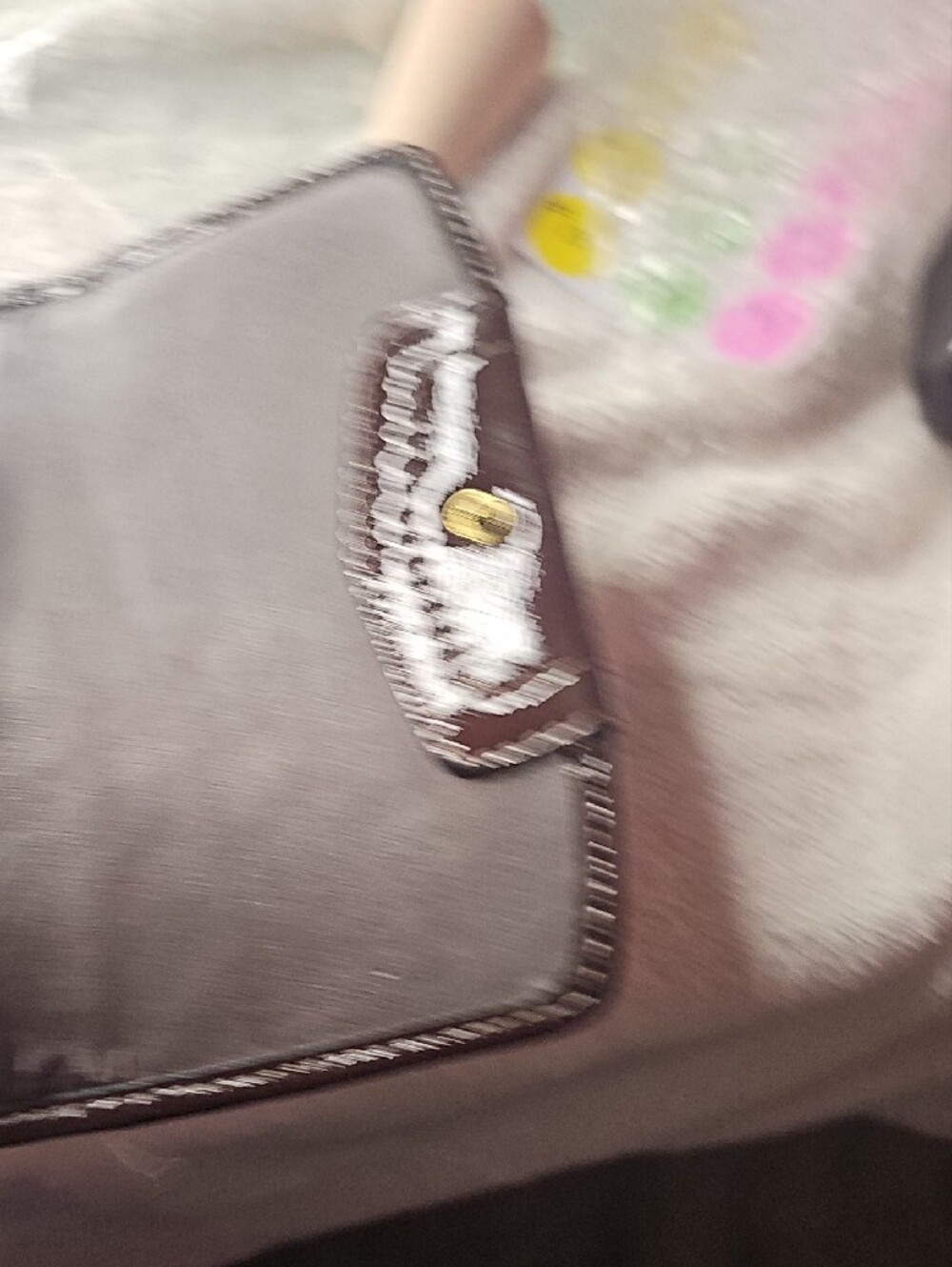Coach Floral Foldover Wallet - Purple, Orange & Cream - Picture 5 of 8